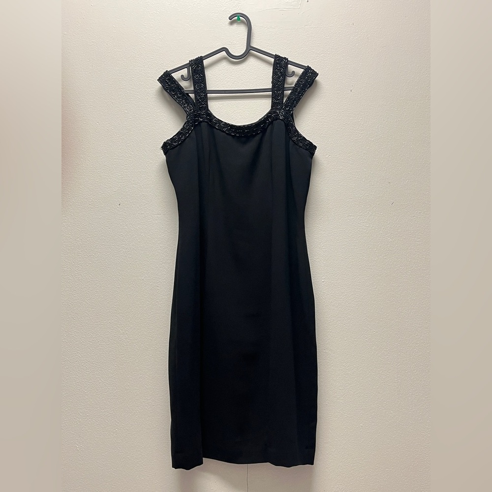 Beaded Black Mini-dress size 10
